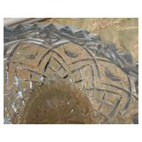 Vintage Lead Crystal Rose Bowl Vase (7" D x 7" T) minor chips on rim