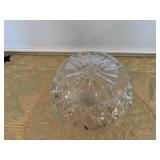 Vintage Lead Crystal Rose Bowl Vase (7" D x 7" T) minor chips on rim
