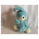 Vintage Plush Toys: Dakin Frou Frou Nature Babies, Yellow Plush Bunny, Blue Mom and Baby Plush Bunny, 1981 Charm Co Japan Cat