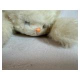 Vintage Plush Toys: Dakin Frou Frou Nature Babies, Yellow Plush Bunny, Blue Mom and Baby Plush Bunny, 1981 Charm Co Japan Cat