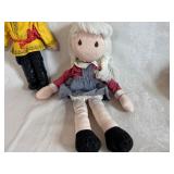 Vintage Dolls Including Tickle, Tickle, Wiggle, Wiggle Animated Halloween Witch and Two Handmade Dolls