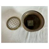 Vintage Brass Incense Burner, Vintage Triangular Brass Ashtray and Vintage Waterpipe