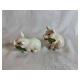 Lefton Miss Dainty Sugar Creamer Sugar Pot Jam Set of 3 and Fritz & Floyd French Market Collection Pig Salt and Pepper Shakers