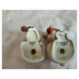 Lefton Miss Dainty Sugar Creamer Sugar Pot Jam Set of 3 and Fritz & Floyd French Market Collection Pig Salt and Pepper Shakers