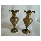 Set of Brass Candle Holders - Three Sizes - 7" Tall, 5" Tall, 3" Tall