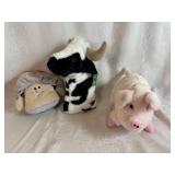 Vintage Avon Somersault Pals-Fergus the Mushroom, Adorable Pink Pig Plush Toy and Cow Golf Club Cover by Mac Birdie Golf Gifts