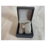 DMQ Diamonique CZ Siler Tone Quartz Watch