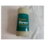 Beige Fleece Throw 60" x 50"