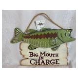 "Big Mouth in Charge" Wood Carved Sign