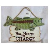 "Big Mouth in Charge" Wood Carved Sign
