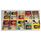 1955 Topps Baseball 10 Card Vintage Lot