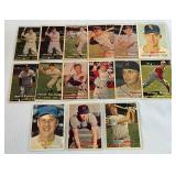 1957 Topps Baseball 16 Card Vintage Lot