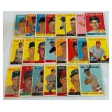 1958 Topps Baseball 23 Card Vintage Lot