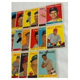 1958 Topps Baseball 23 Card Vintage Lot