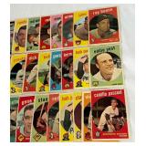 1959 Topps Baseball 31 Card Vintage Lot