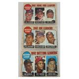 1968 Topps 3 Card Leaders Lot #1, 4, 6 - Clemente, Yaz, Killebrew, F Robinson