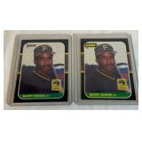 Barry Bonds 2 RC Lot 1987 Leaf #219 and Donruss #361 Rookie Baseball Cards