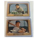 1955 Bowman Color 2 Card Lot - Pafko and Friend - Vintage Baseball Cards