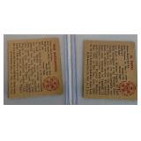 1950 Bowman 2 Card Lot - Hutchinson and Papai - Vintage Baseball Cards