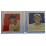 1949 Bowman 2 Card Lot - Wehmeier and Platt - Vintage Baseball Cards