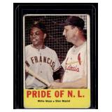 Willie Mays / Stan Musial 1963 Topps Pride of the NL #138 Vintage Baseball Card