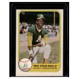 Rickey Henderson 1981 Fleer #351 Vintage Baseball Card