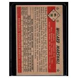 1953 Bowman Color Willard Marshall #58 Vintage Baseball Card