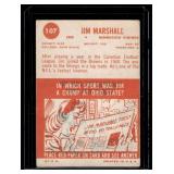 Jim Marshall  RC 1963 Topps #107 Vintage Rookie Minnesota Vikings Football Card