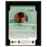 Chipper Jones /2,000 Die Cut 1999 Upper Deck Forte Hitting Insert #F6 Numbered 1773/2000 Baseball Card