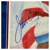 Jim Craig 3x Autographed w/ Beckett LOA 27x35.5" Framed and Matted "America the Beautiful" Miracle on Ice 1980 Team USA Hockey - Includes 2 Signed Limited Edition Cards