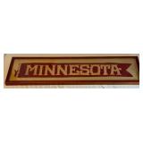 100 Year Old University of Minnesota Gophers Pennant - RARE! Vintage Antique - 38x10" Nicely Framed