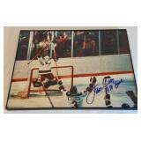 Jim Craig Autographed and Inscribed "1980 Gold" 14x11" Team USA Hockey Photo - Miracle on Ice