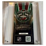 Minnesota Wild 25th Year Commemorative Ticket In Elaborate Box - Hockey - Limited Edition Only 6,500 Made