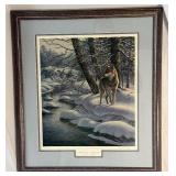 Herb Brooks Signed "Hidden Game - Timberwolf" James Meger Print - Matted and Framed