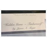 Herb Brooks Signed "Hidden Game - Timberwolf" James Meger Print - Matted and Framed