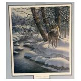 Herb Brooks Signed "Hidden Game - Timberwolf" James Meger Print - Matted and Framed
