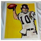 Fran Tarkenton Minnesota Vikings Football Print - JJ Burner 19"