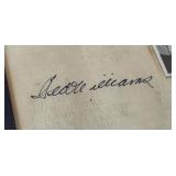 Ted Williams Signed with JSA COA - Quote Piece Framed and Matted w/ Reprint Baseball Card