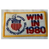 1980 United States Olympic Committee Vintage Patch "Win In 1980"