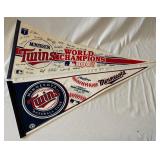 (2) Minnesota Twins Baseball Pennants