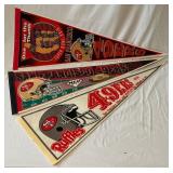 (3) San Fancisco 49ers Football Pennants