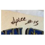 (2) Golden State Warriors Basketball Pennants - One Signed by Lattrell Spreewell and Other Players