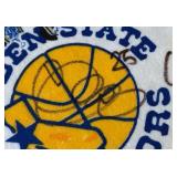 (2) Golden State Warriors Basketball Pennants - One Signed by Lattrell Spreewell and Other Players