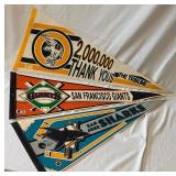 (3) Vintage Pennants - San Jose Sharks, San Francisco Giants, Oakland A