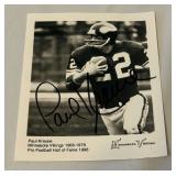Paul Krause Signed Minnesota Vikings Football Team Issued Photo