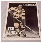 Ted Lindsay Signed Photo - Detroit Red Wings Hockey Hall of Famer