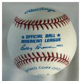 Paul Molitor Signed Rawlings OALB Brown Baseball