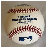 Al Newman Signed Baseball Rawlings OMLB Selig Ball