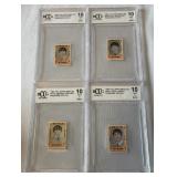 The Beatles 1964 Hallmark Stamp Set ALL GRADED 10 GEM MINT! Rare Premiere Edition  - John, Paul, Ringo, George - RARE!