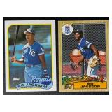 2-Card Bo Jackson MLB Baseball Card Lot (RC!)